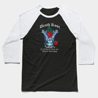 death rose - vintage flower and skull design Baseball T-Shirt